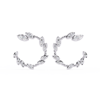 Pendientes de Diamantes Cultivados en Laboratorio con Corte Brillante Certificados por IGI, 0.76ct HPHT CVD, Oro Sólido de 14k/18k, Oro Blanco/Amarillo/Rosa, Cierre de Rosca