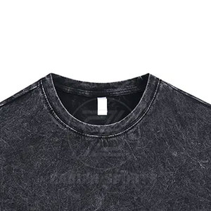 T-shirt surdimensionné en tissu de coton doux et délavé à l'acide avec conception d'épaule tombante et finition lavée - Product Image 3