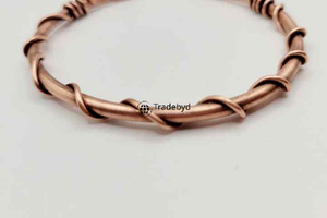 Lightweight <b>Copper</b> <b>Bangles</b> for Daily Fashion Handmade Boho Jewelry by Tradebyd - Product Image 3