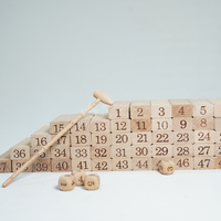 Jeu de table amusant en bois Genga pour enfants et familles-Ensemble de blocs avec marteau pour le défi d'empilage et d'équilibrage