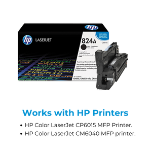 ดรัมภาพสีดำแท้ H P 824A สำหรับเครื่องพิมพ์เลเซอร์ ใช้ร่วมกับตลับหมึกโทนเนอร์ CB384A ของแท้ H P CB384A - Product Image 2