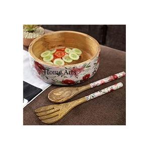 Tazón de Comida Redondo de Diseño Moderno, Tazón para Servir Dulces y Dátiles de Madera Impresa de la Más Alta Calidad, por Home Arts - Product Image 3