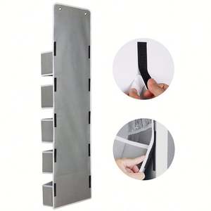 Étagère de rangement pliable en métal à 6 niveaux pour vêtements, organisateur de placard suspendu - Product Image 1