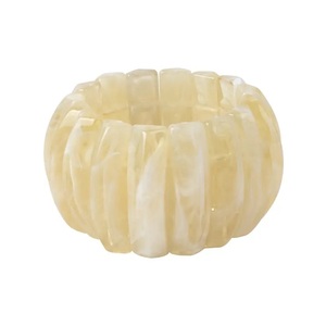 Brazalete de Resina Turquesa Elegante, Colorido con Diseño Acanalado, Joyería Clásica Unisex, Accesorio para Fiesta o Boda para Mujer - Product Image 5