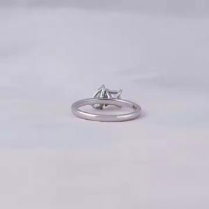 Anillo de diamante solitario de oro macizo de 14 quilates certificado IGI, Diamante de compromiso de corte de pera princesa cultivado en laboratorio personalizable - Product Image 2