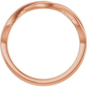Stuller 14K Yellow Gold Fine Jewelry Twisted <b>Ring</b> 57897:100P <b>Statement</b> <b>Ring</b> with Cut Stone Inlay Everyday Wear - Product Image 2