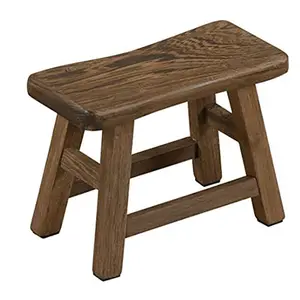 High quality solid wood Hatri small bench mini stool with rustic finish