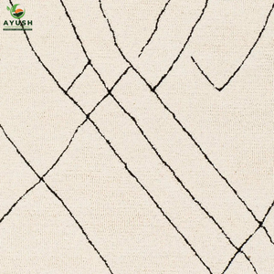 Tapis élégant et lavable en laine, rembourré et fait main, pour chambre à coucher et salon - Product Image 2