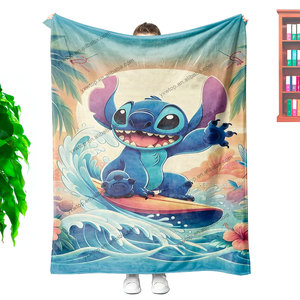 <span class=keywords><strong>Manta</strong></span> <span class=keywords><strong>de</strong></span> microfibra <span class=keywords><strong>de</strong></span> felpa con estampado floral personalizado al por mayor, cálida, para viajes, para usar con aire acondicionado. - Product Image 3