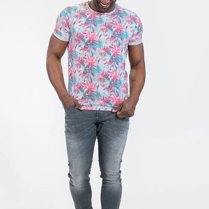 T-shirt personnalisable pour homme, forte demande, 65% polyester 35% coton, tissé par sublimation, dernière arrivée, prix de gros, anti-plis - Product Image 4