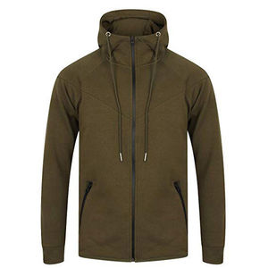 Survêtements unisexes à fermeture éclair avec logo personnalisé, personnalisation pour hommes, fermeture éclair, 100% coton, polaire épais, style unique, uni, motif régulier - Product Image 4