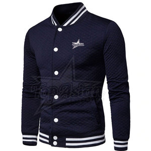 Veste Letterman sur mesure pour hommes pour l'automne et l'hiver Veste à col montant à séchage rapide de haute qualité - Product Image 1