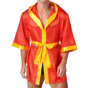 Bata de boxeo personalizada de alta calidad con capucha Material de nailon en stock: cree su propia idea Servicios OEM disponibles - Product Image 6