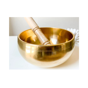 ชามสำหรับร้องเพลงแบบธิเบตทรงกลมทำจากทองเหลืองแท้มาใหม่ชามสำหรับวางสวดมนต์จักระพร้อมเบาะ - Product Image 6