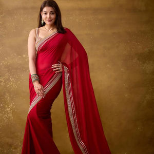 Sari en soie Rangoli au look exclusif de créateur avec un chemisier élégant, style chic, ethnique, tendance, dernier cri, indien, modeste, pour les fêtes, pour femmes - Product Image 1