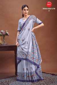 Sarees élégants en soie Dola pour femmes Sarees traditionnels légers et doux avec bordure Pallu Zari Wedding Festive Party Wears Sarees - Product Image 5