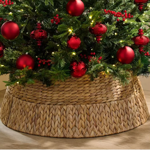 Collier de sapin de Noël rustique en jacinthe d'eau naturelle, jupe de sapin de Noël écologique pour une décoration de Noël charmante, en provenance du Vietnam - Product Image 6