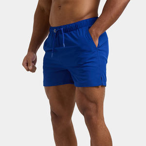 Short de plage solide de qualité supérieure pour hommes confortable taille moyenne coupe à séchage rapide tissu polyester/coton extensible Design classique - Product Image 5