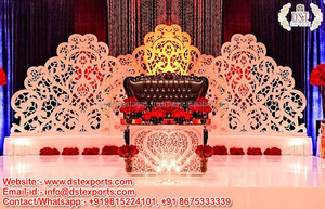 Panel de Diseño Acrílico Cortado con Láser para Escenario de Boda, Marco de Diferentes Formas Cortado con Láser para Decoración de Bodas, Instalación de Panel Cortado con Láser, Canadá - Product Image 5
