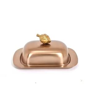 ชามโลหะเสิร์ฟผลไม้สีทองพร้อมอินทผาลัมทำมือสำหรับเครื่องครัว - Product Image 3