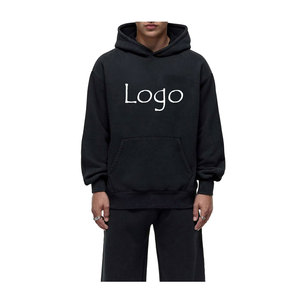 เสื้อฮู้ดแบบสวมหัวสำหรับผู้ชายเสื้อมีฮู้ดขนาดใหญ่พิเศษผ้าฟลีซ GSM 350 100% ผ้าฝ้าย - Product Image 4