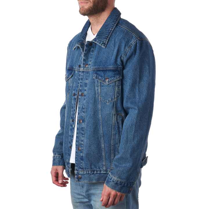 Men's Classic Denim Jacket Casual Button up Jean Trucker Coat Wholesale and Customize Denim Jacket