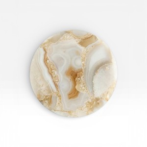 Sous-verres en agate naturelle mélange de brun, gris et blanc, forme organique et finition polie pour une décoration de table haut de gamme - Product Image 2