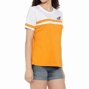 เสื้อยืดผ้าแคนวาสสำหรับผู้หญิงพิมพ์โลโก้ตามสั่งสไตล์ใหม่สำหรับฤดูร้อน - Product Image 4