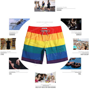Pantalones cortos de baño de playa para hombre baratos al por mayor pantalones cortos de gimnasio lisos de secado rápido de talla grande pantalones cortos de baño de fitness con bolsillos para hombre - Product Image 5