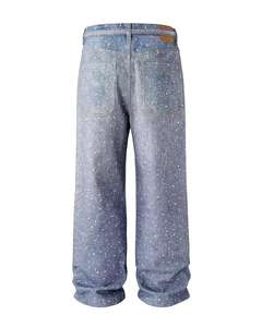 Jean personnalisé en denim doublé thermique | pantalon ample respirant unisexe pour l'hiver et le froid - Product Image 6