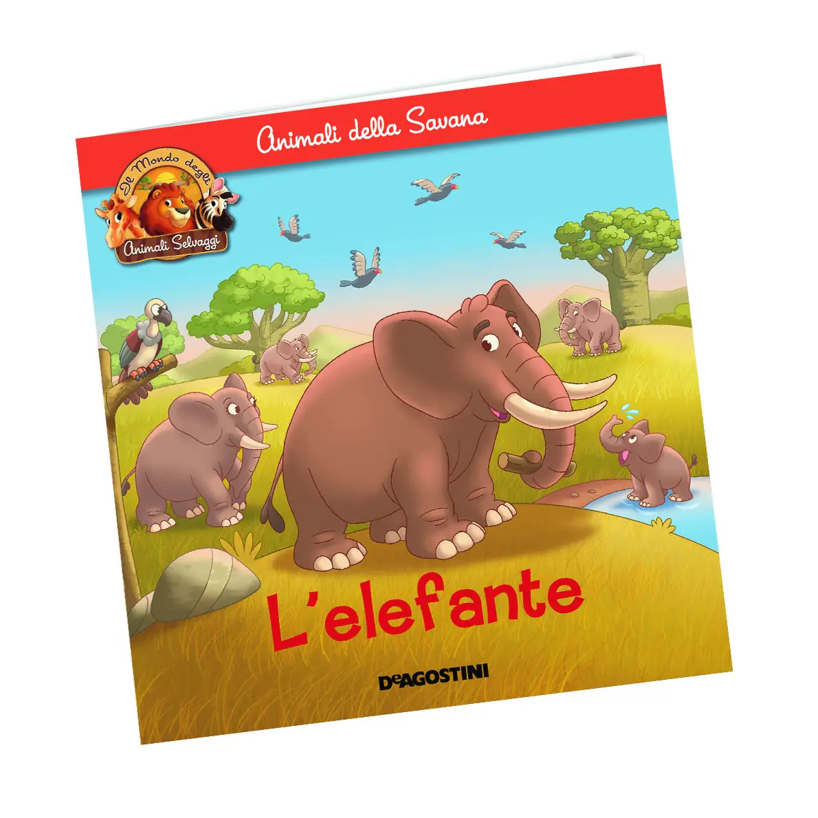 Savanna Safari La série de livres passionnants sur les animaux sauvages de la famille des éléphants avec un ensemble de jeu à construire