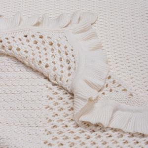 Manta de Punto 100% Algodón Natural, Suave, Cálida, Acogedora, Ligera y Decorativa con Borlas - Product Image 4