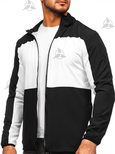 Nuevo diseño, chaqueta con logotipo personalizado, chaqueta cortavientos para la lluvia, chaquetas cortavientos de poliéster para hombre, precio barato, personalización OEM - Product Image 3