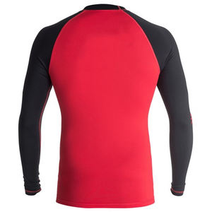 Maillot de bain anti-UV à manches longues pour homme, imprimé numérique, écologique, respirant, en Spandex/Coton, couleur unie, idéal pour la plage et la baignade au soleil - Product Image 4