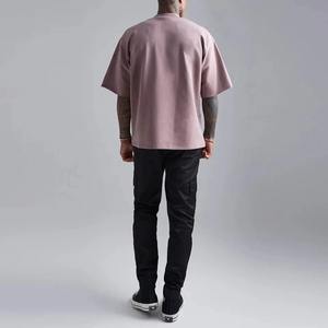 Venta al por mayor OEM de alta calidad 240 220 Gsm caída del hombro peso pesado camisetas de gran tamaño personalizadas camisetas de algodón de peso pesado - Product Image 4