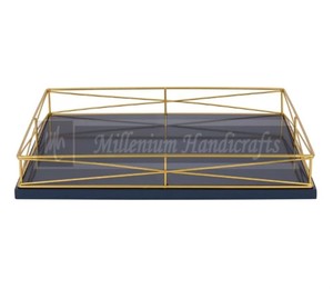 งานหัตถกรรม Millenium ที่ยั่งยืนชุดคอมโบสีดำโลหะสี่เหลี่ยมถาดเสิร์ฟของตกแต่งบ้านงานแต่งงานเดือนรอมฎอน - Product Image 1