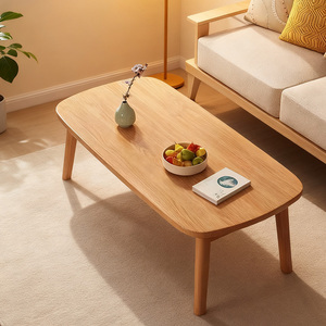 Mesa De Chá De Madeira Simples Moderna Do Estilo Nórdico Para A Mobília Home Da Sala De Estar Do Apartamento Pequeno Mini Tipo Mesa De Café - Product Image 4