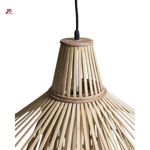 Pantalla colgante de mimbre y bambú natural hecha a mano al por mayor, lámparas colgantes hechas en Vietnam - Product Image 3