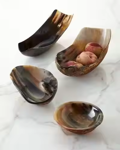 Cuencos de cuernos atractivos Cuenco de cuerno de búfalo real Fabricante al por mayor Cuenco de cuerno para servir ensalada de nuevo diseño a bajo precio en la India - Product Image 1