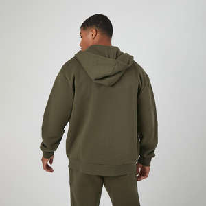 Sweat à capuche zippé personnalisé OEM pour hommes sweat-shirt à capuche en coton épais avec impression de logo hiver Streetwear vente en gros de sweats à capuche - Product Image 6