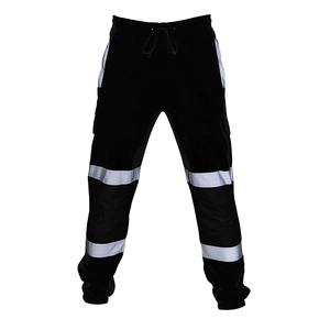 Nouveaux pantalons de travail de sécurité pour hommes, pantalons décontractés pour travaux routiers, bandes réfléchissantes haute visibilité, salopettes de travail, pantalons de jogging, vêtements de travail, mi-longueur, 100% - Product Image 4