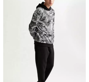 Sudadera con Capucha para Hombre, Diseño Personalizado con Estampado de Camuflaje Sublimado, Tejido Orgánico Transpirable, Corte Regular, Gruesa, para Invierno, 340g - Product Image 2