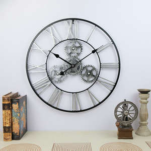Reloj de pared de Metal de lujo moderno rústico personalizable, reloj colgante decorativo para el hogar, sala de estar, decoración Interior de la casa - Product Image 4