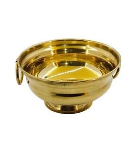 Bol Urli en laiton fabriqué à la main de qualité supérieure avec design en relief pour décorations de mariage florales et bougies - Product Image 6