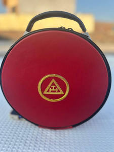 Maletín de Cuero Rojo de Alta Calidad Premium, Personalizable OEM/ODM, para Regalia Masónica, Plegable, con Protección IP67 - Product Image 2