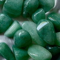 Pierres roulées d'aventurine verte en gros, pierres précieuses naturelles de guérison, agate, pierre roulée d'aventurine verte