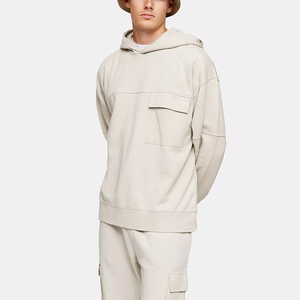 Ensemble de sport 2 pièces personnalisable pour hommes Survêtement cargo décontracté et jogging patchwork avec sweat à capuche pour les sports d'hiver - Product Image 2