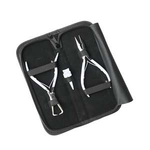 Kit d'outils pour extensions capillaires de qualité professionnelle avec pince à sertir à dents flexibles, outil de retrait de micro-perles et séparation rapide des sections - Product Image 1