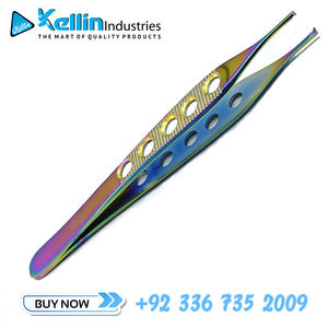 คีมหนีบเนื้อเยื่อ Adson แบบเคลือบหลายสีเครื่องมือผ่าตัดทั่วไปจากผู้ผลิตเยอรมัน - Product Image 3