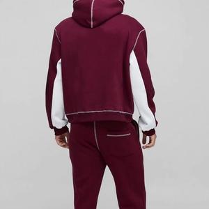 Ensemble survêtement MOVATEXTILE pour homme, sweat-shirt à capuche et pantalon de survêtement à jambe droite et évasée, survêtement personnalisé à fermeture éclair, lavage à l'acide, imprimé à l'écran - Product Image 1